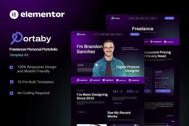 Portaby 1.0 – Freelancer Personal Portofolio Elementor Template Kit