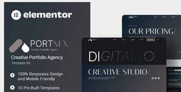Portnex 1.0 – Creative Portfolio Agency Elementor Template Kit