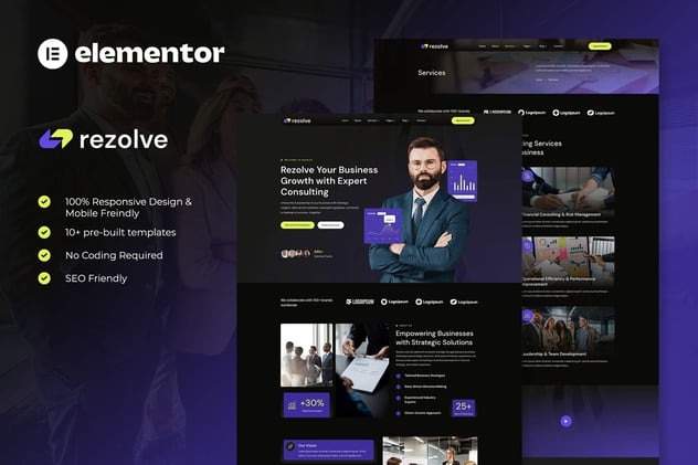 Rezolve 1.0 – Business Consulting Elementor Template Kit