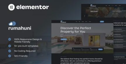 Rumahuni - Real Estate & Property Elementor Template Kit
