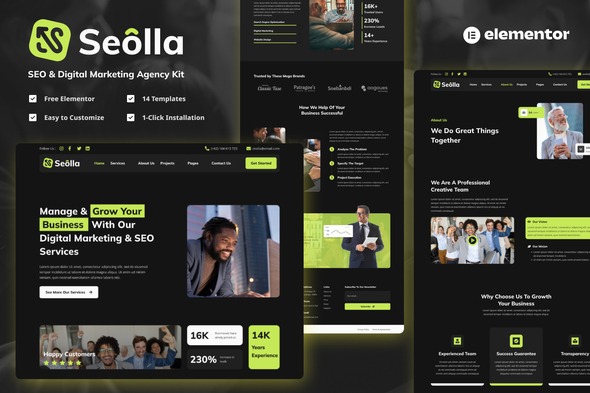 Seolla  – SEO & Digital Marketing Agency Template Kits