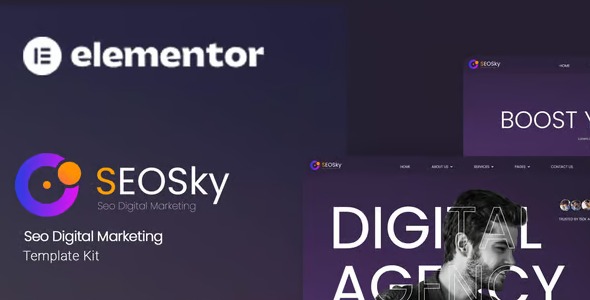 Seosky 1.0 – Seo Digital Marketing Elementor Template Kit