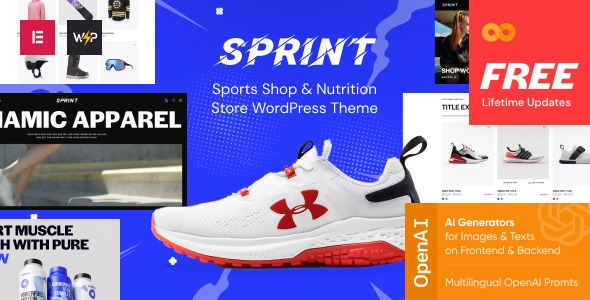 Sprint 1.0.0 – Sports Shop & Nutrition Store WordPress Theme