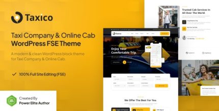 Taxico - Taxi Company & Online Cab Service FSE WordPress Theme