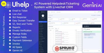 Uhelp - AI Powered Helpdesk Support Ticketing System with Livechat CRM