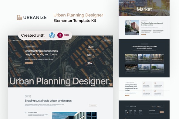 Urbanize  – Urban Planning Designer Elementor Template Kits