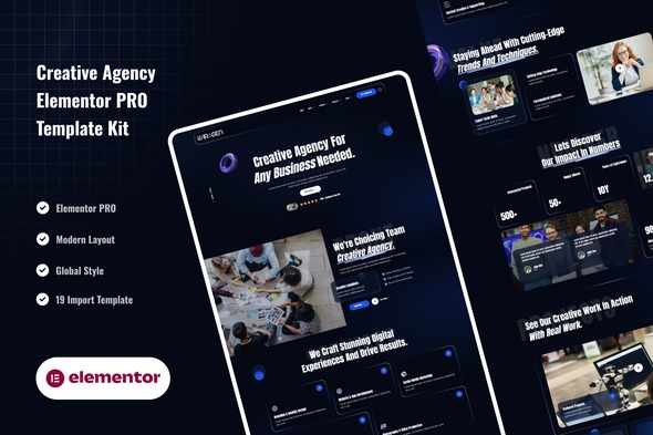Wiragen 1.0 – Creative Agency Elementor Pro Template Kit