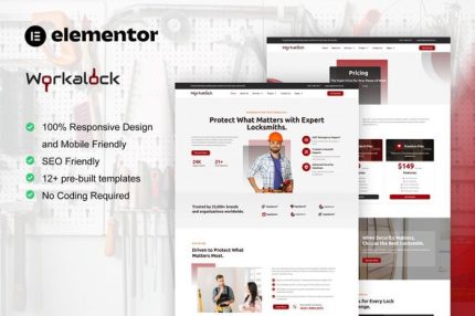 WorkaLock - Locksmith & Key Maker Service Elementor Pro Template Kits