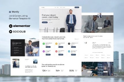 Workly - Job Listing & Career Recruitment Elementor Template Kits