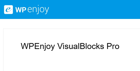 WPEnjoy VisualBlocks Pro 1.0.0