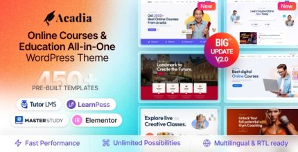 Acadia - Education WordPress Theme For University & Online Course