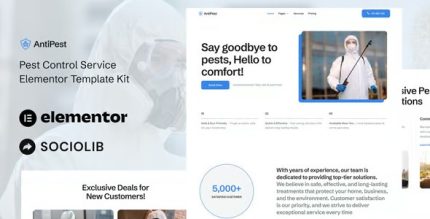 AntiPest - Pest Control Service Elementor Template Kit
