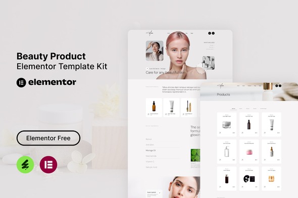 Auren 1.0 – Beauty Product Elementor Template Kit
