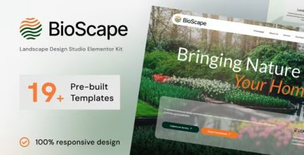 BioScape - Landscape Design & Home Decoration Elementor Template Kit