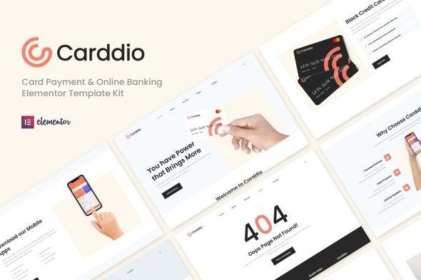 Carddio  – Card Payment & Online Banking Elementor Template Kit