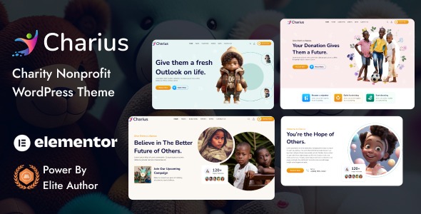 Charius 1.0.7 – Nonprofit Charity WordPress Theme