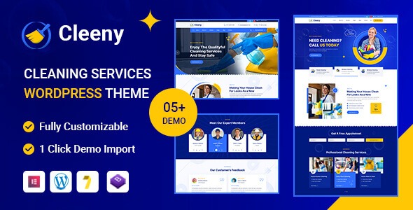 Cleeny 1.0.0 – Cleaning Services & Repair Company WordPress Theme