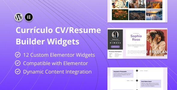 Curriculo 1.0 – CV/Resume Builder Elementor Widgets