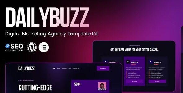 DailyBuzz 1.0 – Digital Agency Elememtor Template Kit