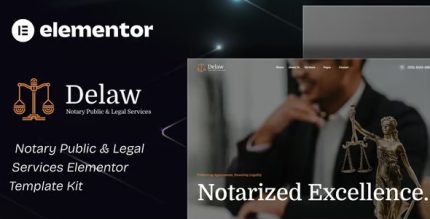 Delaw - Notary Public & Legal Services Elementor Template Kit