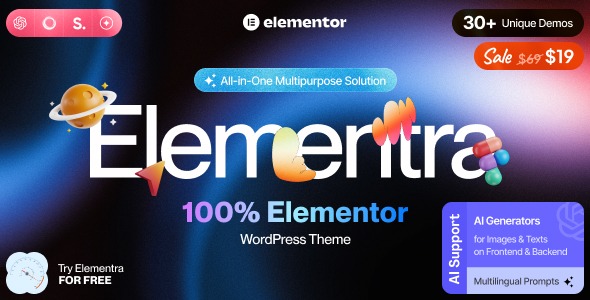 Elementra 2.0.1 – 100% Elementor WordPress Theme