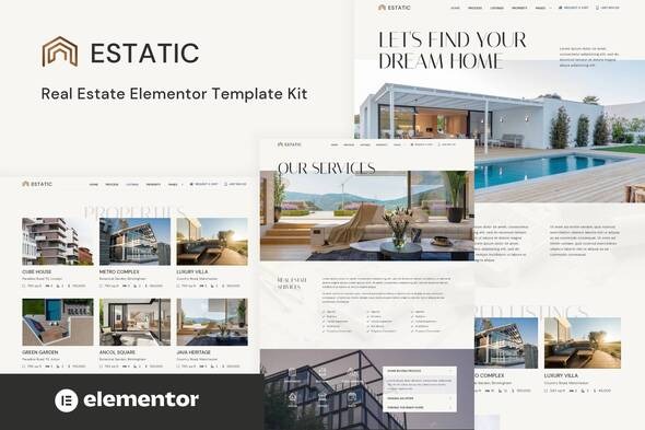 Estatic  – Real Estate Elementor Template Kit