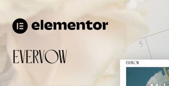 EverVow 1.0 – Wedding & Event Planner Elementor Pro Template Kit
