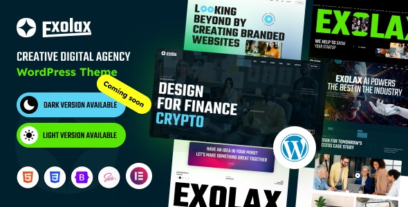 Exolax 1.0.1 – Creative Digital Agency WordPress Theme
