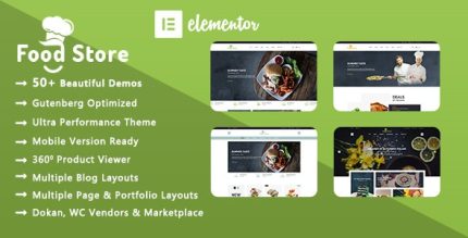 Food Store - Organic & Restaurant WooCommerce WordPress Theme