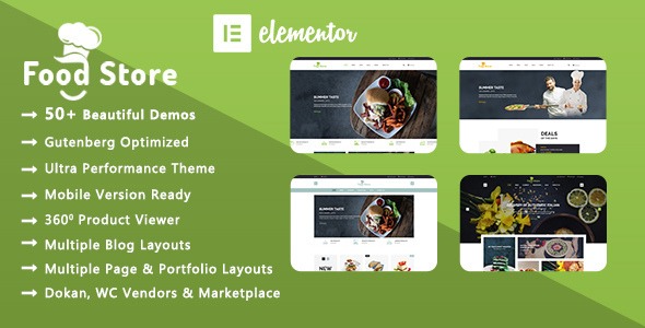 Food Store 2.3.3 – Organic & Restaurant WooCommerce WordPress Theme