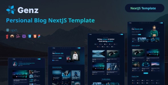 Genz 5.0 – Creative Personal Blog Portfolio NextJS Template