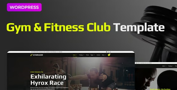 Gymracer 1.0 – Hyrox Gym Elementor Pro Template Kit