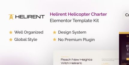 Helirent - Helicopter Charter Elementor Template Kit