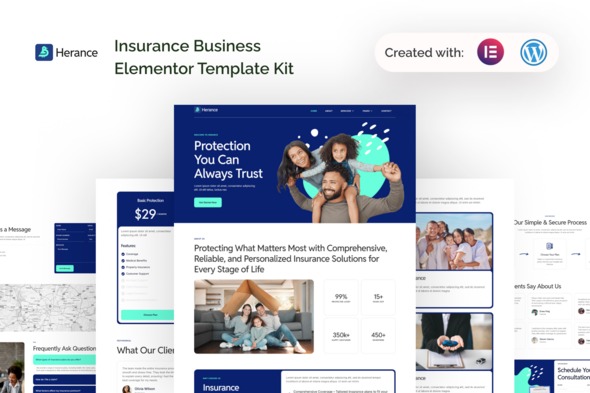 Herance 1.0 – Insurance Company Elementor Template Kit