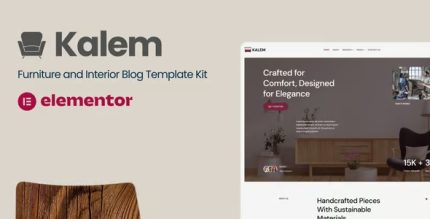 Kalem - Furniture & Interior Design Blog Elementor Template Kit