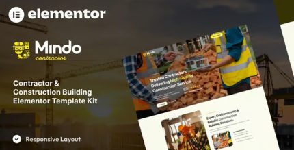 Mindo - Contractor & Construction Building Elementor Template Kit