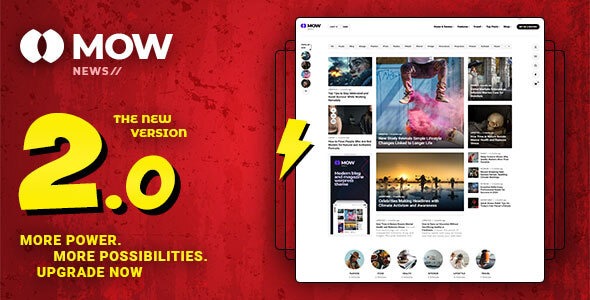 Mow 2.1.4 – Blog & Magazine WordPress Theme