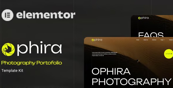 Ophira 1.0 – Photography Portfolio Elementor Template Kit