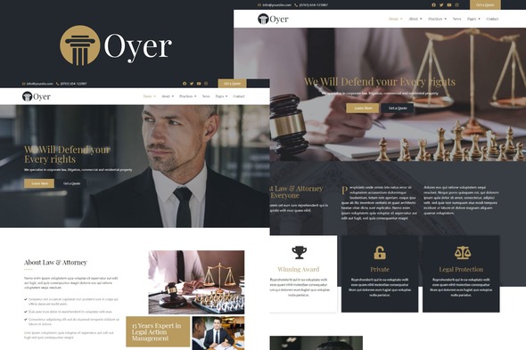 Oyer  – Lawyer & Attorney Elementor Template Kit
