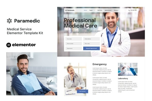 Paramedic  – Medical Elementor Template Kit