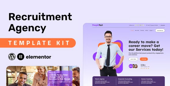 Peopletact 1.0 – Recruitment Agency Elementor Template Kit