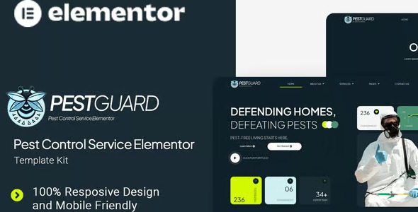 Pestguard 1.0 – Pest Control Service Elementor Template Kit