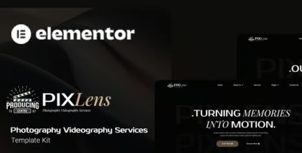 Pixlens - Photography Videography Services Elementor Template Kit