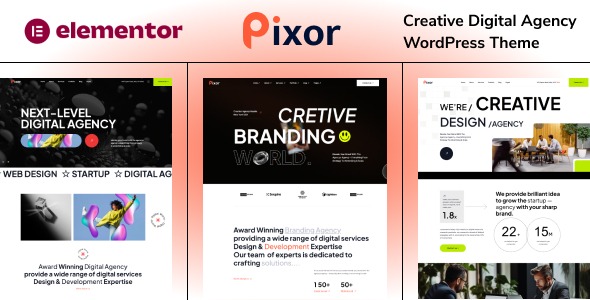 Pixor 1.0 – Creative Digital Agency WordPress Theme