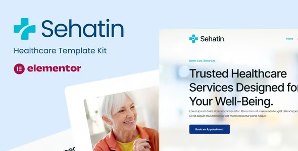 Sehatin 1.0 – Health Care Service Elementor Template Kit