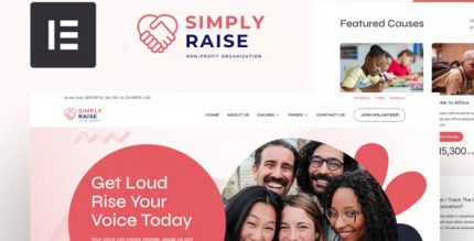 SimplyRise - Charity & Donation Elementor Template Kit