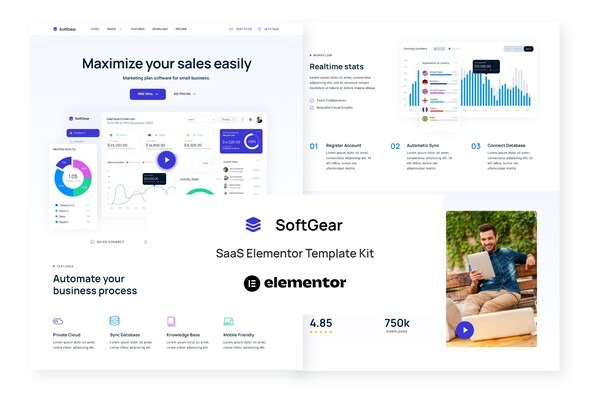 SoftGear 20250527 – SaaS Elementor Template Kit