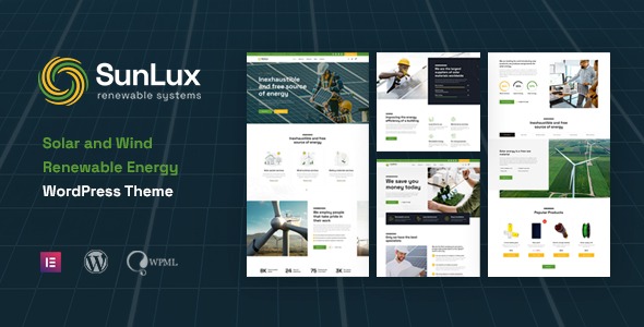 Sunlux 1.1.0 – Solar and Renewable Energy WordPress Theme