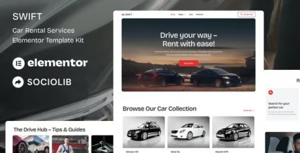 Swift - Car Rental Service Elementor Template Kit