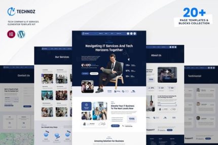 Technoz - Tech Company & IT Services Elementor Pro Template Kit